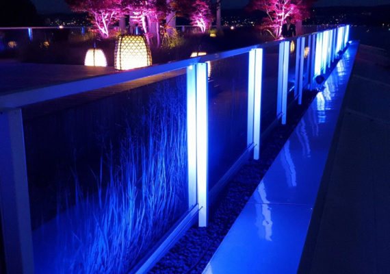 Architekturbeleuchtung beim Seenachtsfest im Hotel Riva Konstanz